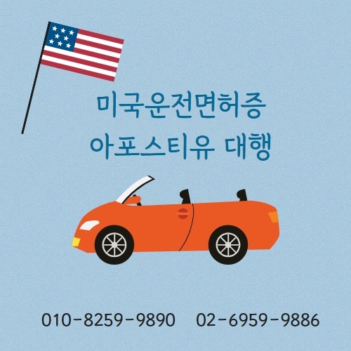 미국 운전면허 아포스티유 교환발급 대행 1