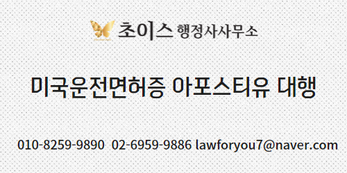 미국 운전면허증 한국 교환발급 주의 사례 9