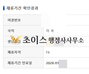 E6 F4비자 변경 외국인 배우 사례 8