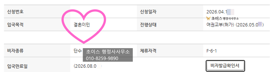 F6 결혼비자 미국인 배우자 심사 사례 7